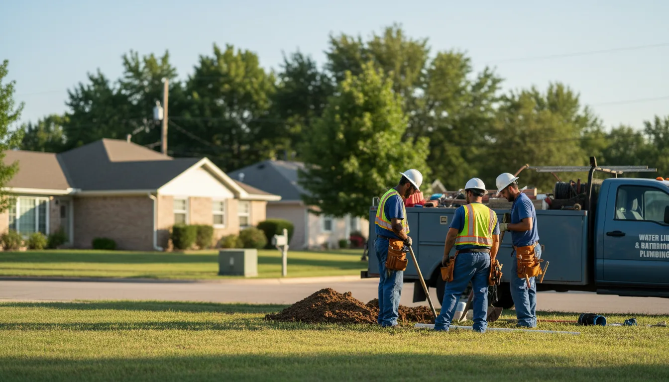 Residential water line and bathroom plumbing service in Gorin, MO